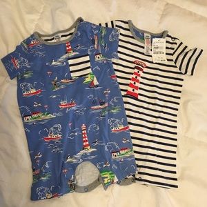 NWT Baby Boden Lighthouse Romper Set